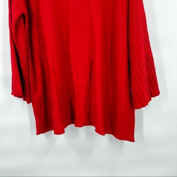 Lane Bryant long sleeve red sweater top size 14/16 boatneck wide sleeve - Picture 3 of 10
